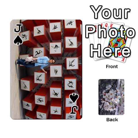 Jack 54 Playing Cards By Katherine Fung Front - SpadeJ