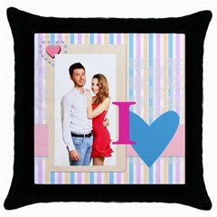 love - Throw Pillow Case (Black)