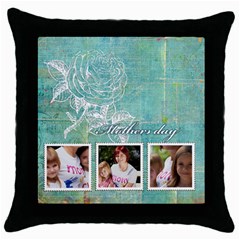 mothers day - Throw Pillow Case (Black)