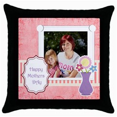 mothers day - Throw Pillow Case (Black)