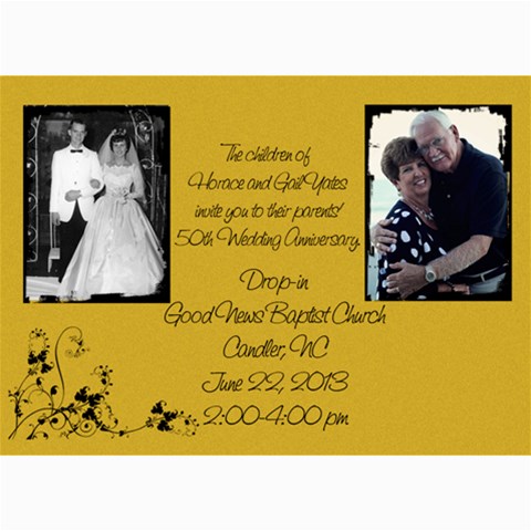 Invitations 1 Best So Far By Angie 7 x5  Photo Card - 3