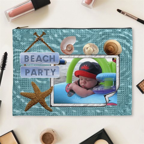 Beach Party Xl Cosmetic Bag By Lil Front