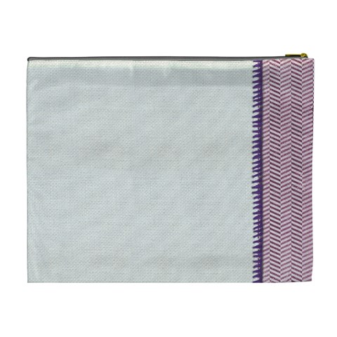 White Tulip With Purple Cosmetic Bag Xl By Zornitza Back