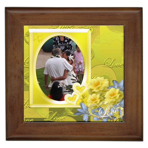 Tim3 Framed Tile Yellow By Ellan Front
