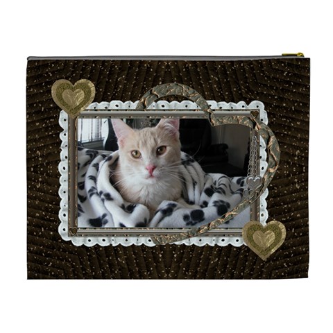 Grunge Heart Xl Cosmetic Bag By Lil Back