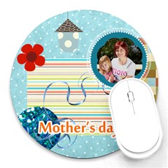 kids, fun, child, play, happy - Round Mousepad