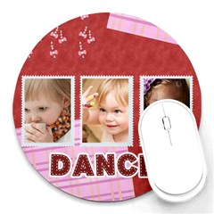 kids, fun, child, play, happy - Round Mousepad