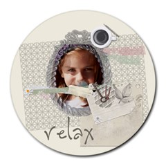 kids, fun, child, play, happy - Round Mousepad