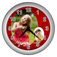 easter - Wall Clock (Silver)