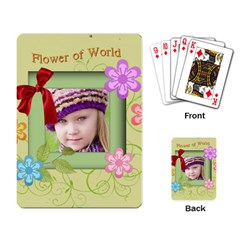 flower , kids, happy, fun, green - Playing Cards Single Design (Rectangle)