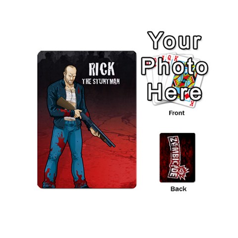 Jack Zombicide Survivor Selector Cards Front - HeartJ