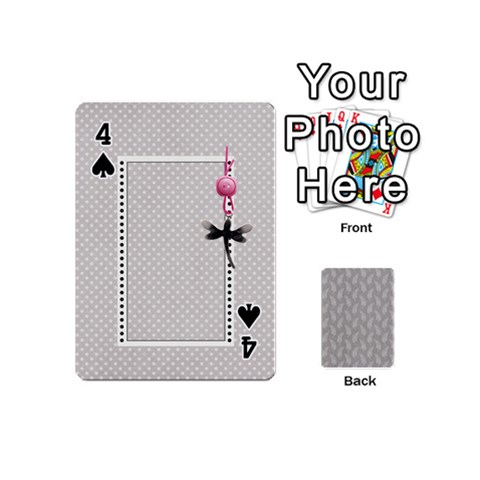 Playing Cards Mini By Deca Front - Spade4