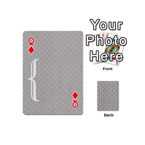Queen Playing Cards Mini By Deca Front - DiamondQ