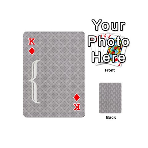 King Playing Cards Mini By Deca Front - DiamondK
