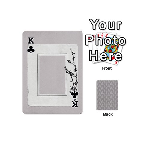 King Playing Cards Mini By Deca Front - ClubK