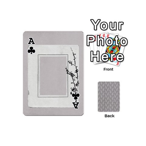 Ace Playing Cards Mini By Deca Front - ClubA