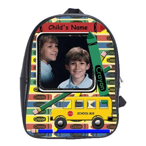 Crayon School Backpack Xl By Chere s Creations Front