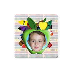 Crayon Apple Frame Magnet Square - Magnet (Square)