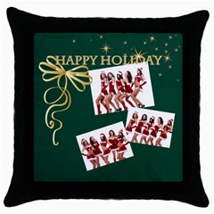 merry christmas - Throw Pillow Case (Black)