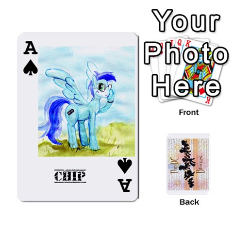 Ace D C  Brony Oc Playing Cards By John H Rhodes Jr Front - SpadeA