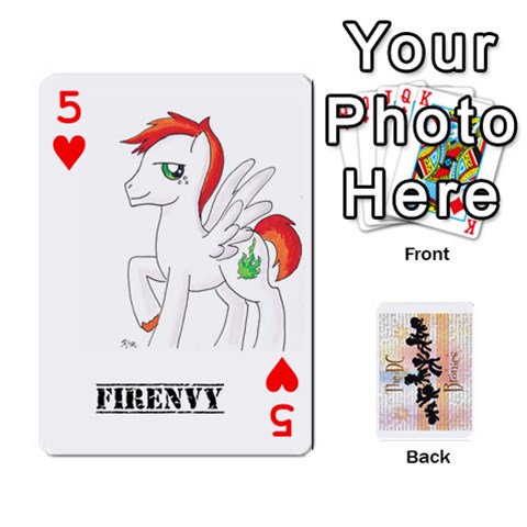 D C  Brony Oc Playing Cards By John H Rhodes Jr Front - Heart5