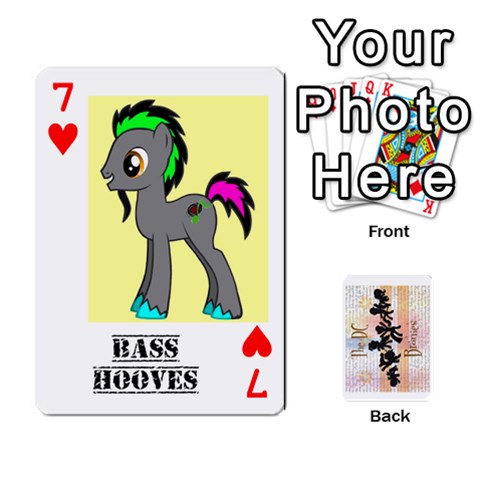 D C  Brony Oc Playing Cards By John H Rhodes Jr Front - Heart7