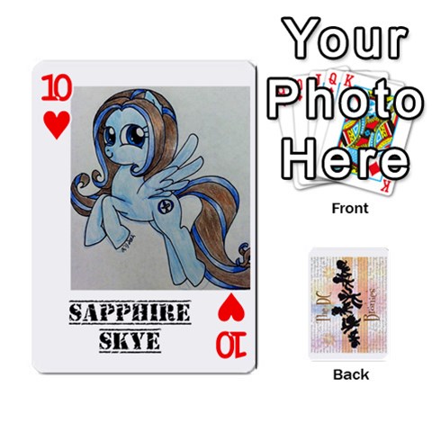 D C  Brony Oc Playing Cards By John H Rhodes Jr Front - Heart10