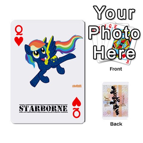 Queen D C  Brony Oc Playing Cards By John H Rhodes Jr Front - HeartQ