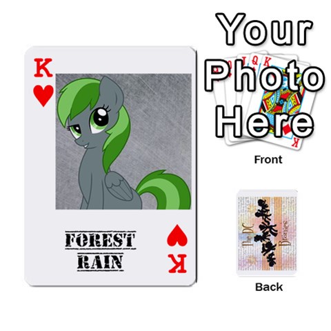 King D C  Brony Oc Playing Cards By John H Rhodes Jr Front - HeartK