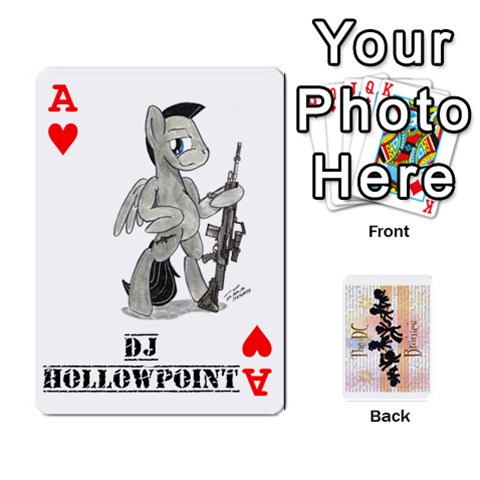 Ace D C  Brony Oc Playing Cards By John H Rhodes Jr Front - HeartA