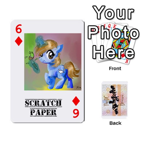 D C  Brony Oc Playing Cards By John H Rhodes Jr Front - Diamond6