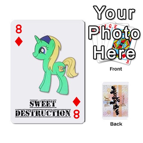D C  Brony Oc Playing Cards By John H Rhodes Jr Front - Diamond8