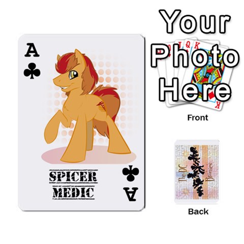 Ace D C  Brony Oc Playing Cards By John H Rhodes Jr Front - ClubA