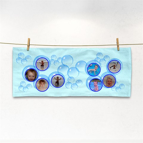 Blue Bubble Towel 2 By Joy Johns Front