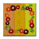 Flowers in Warm colors face towel