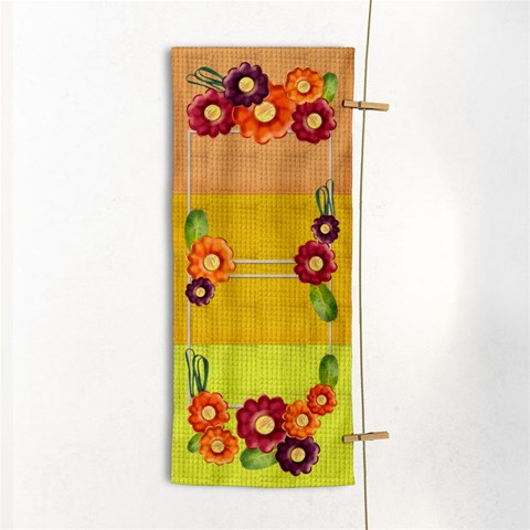 Flowers In Warm Colors Hand Towel By Zornitza Front