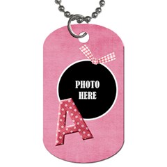 Sweetie Alphabet Tag 1 - Dog Tag (One Side)
