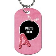 Sweetie Alphabet Tag 1 - Dog Tag (One Side)