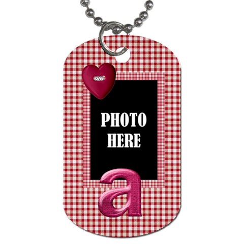 Sweetie Alphabet Dog Tag 4 By Lisa Minor Front