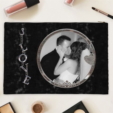 Love Story Xxl Cosmetic Bag By Lil Back