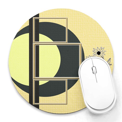 My Flowers Mousepad By Daniela 8 x8  Round Mousepad - 1