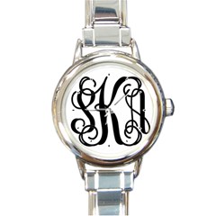 stephanies watch - Round Italian Charm Watch