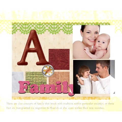 Family By Jo Jo 14  x 11  x 1.5  Stretched Canvas