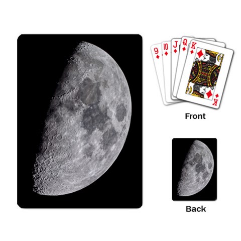 First Quarter (half Moon) Playing Cards By Bg Boyd Photography (bgphoto) Back