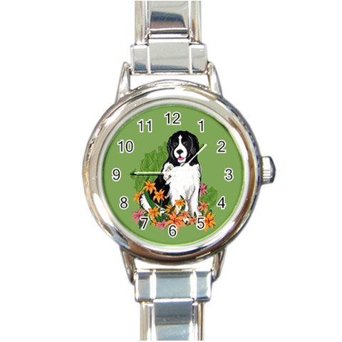 Landseer Newfoundland Italian Charm Watch By Kathy Reed Front