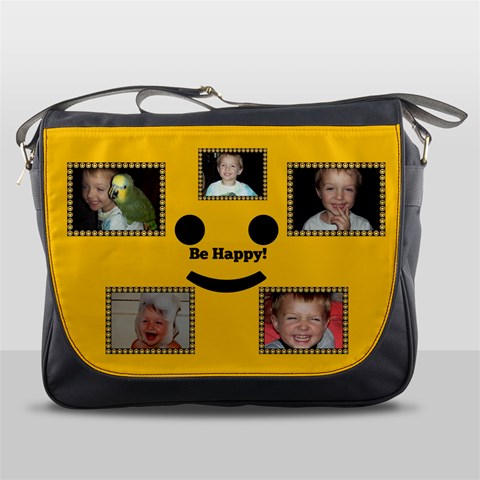 Be Happy Messenger Bag By Joy Johns Front