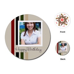 happy birthday - Playing Cards Single Design (Round)