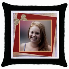 Precious Throw Pillow - Throw Pillow Case (Black)