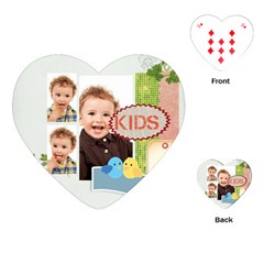 kids - Playing Cards Single Design (Heart)