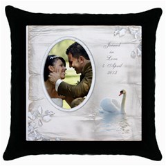 Our Love Throw Pillow (5 styles) - Throw Pillow Case (Black)